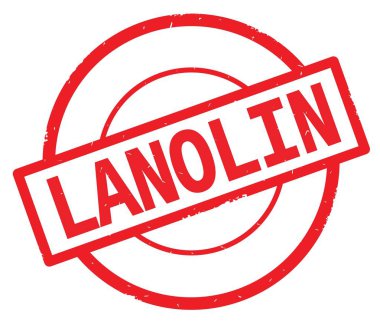 Lanolin metin, kırmızı daire basit damga yazılmış.