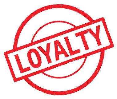 Sadakat metin, kırmızı daire basit damga yazılmış.