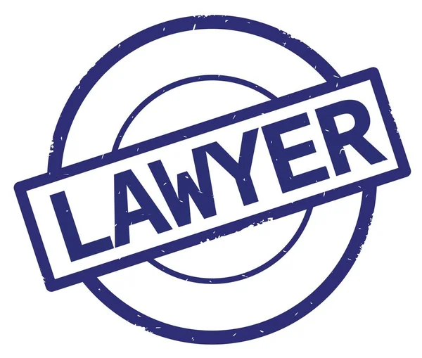 LAWYER texto, escrito en azul simple círculo sello . — Foto de Stock