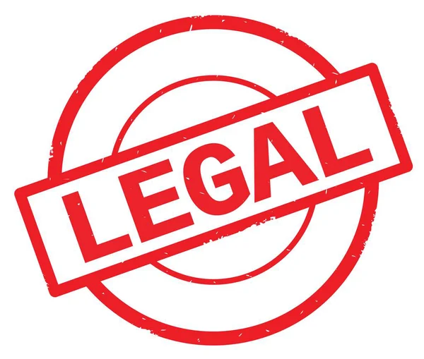 LEGAL text, written on red simple circle stamp. — Stock Photo, Image