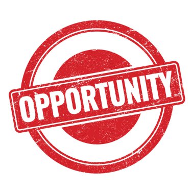 OPPORTUNITY kırmızı grungy yuvarlak pul işareti.
