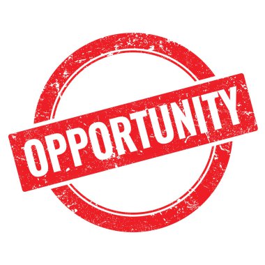 OPPORTUNITY kırmızı grungy yuvarlak pul işareti.