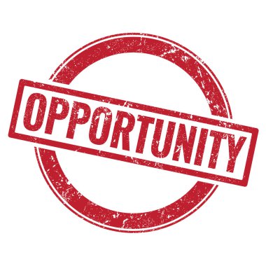 OPPORTUNITY kırmızı grungy yuvarlak pul işareti.