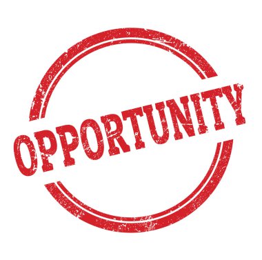OPPORTUNITY kırmızı grungy yuvarlak pul işareti.