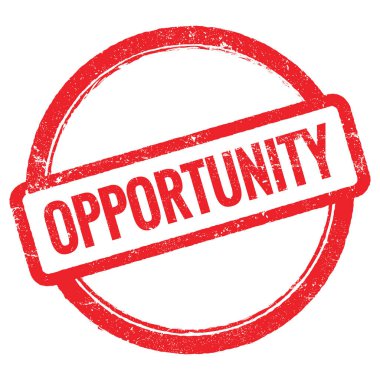 OPPORTUNITY kırmızı grungy yuvarlak pul işareti.