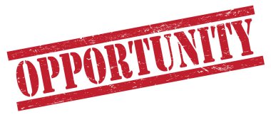 OPPORTUNITY kırmızı grungy dikdörtgen mühür işareti.