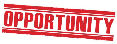 OPPORTUNITY kırmızı grungy dikdörtgen mühür işareti.