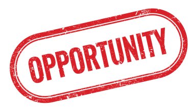 OPPORTUNITY kırmızı grungy dikdörtgen mühür işareti.