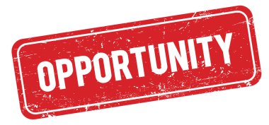OPPORTUNITY kırmızı grungy dikdörtgen mühür işareti.