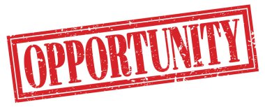 OPPORTUNITY kırmızı grungy dikdörtgen mühür işareti.