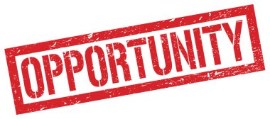 OPPORTUNITY kırmızı grungy dikdörtgen mühür işareti.