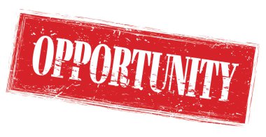 OPPORTUNITY kırmızı grungy dikdörtgen mühür işareti.