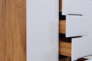 Ayrıntılarla izole edilmiş çekmeceyi kapat