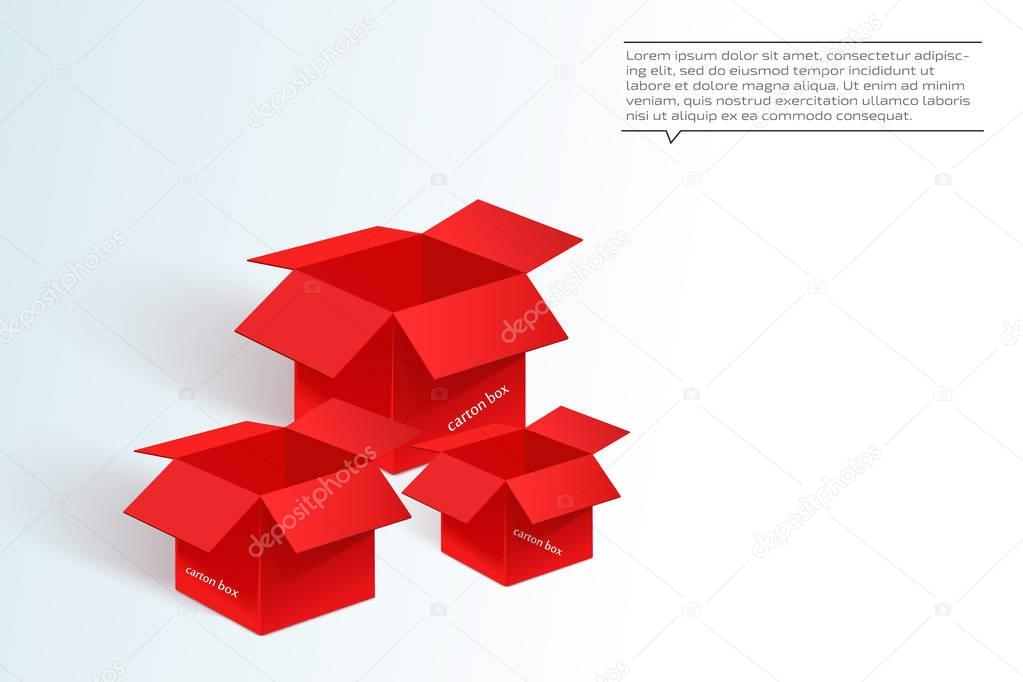 Red box for packaging