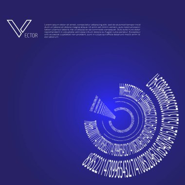 sayılarla soyut arkaplan.