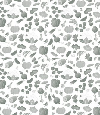 Sebzeli gri arka plan