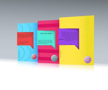 3 kapakları şablonu. İş boş