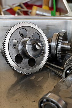 makine dişli. Sanayi arka plan araç dişli seti