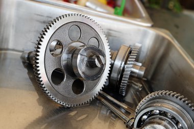 makine dişli. Sanayi arka plan araç dişli seti