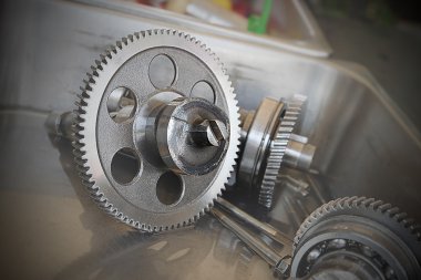 makine dişli. Sanayi arka plan araç dişli seti