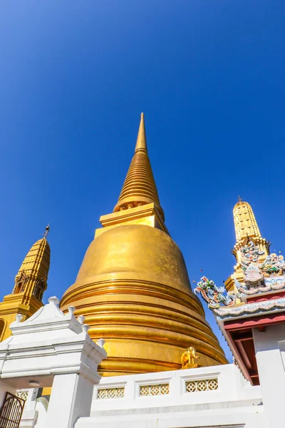 Złota Pagoda Tajlandia Architektura Świątyni Publicznej Świątyni Architektura Buddyzmu — Zdjęcie stockowe