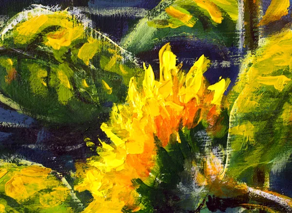 Sunflowers Acrylic, Oil painting Original handpainted art of sunflower flowers, beautiful gold sunflowers in sun flowers on canvas. Modern Impressionism.Impasto artwork.