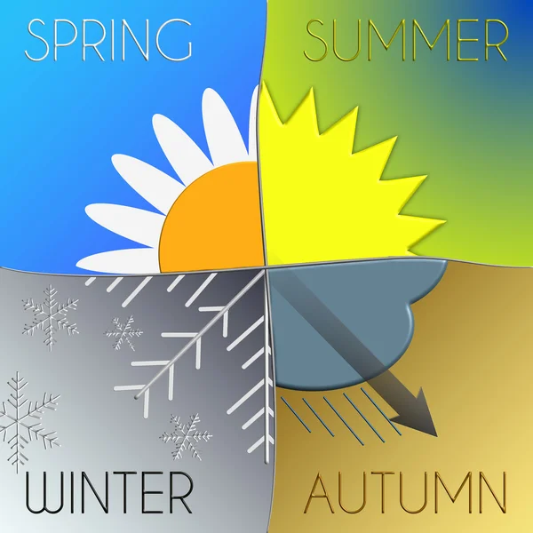 Sezony symbole i oznaczenia jesień — Zdjęcie stockowe