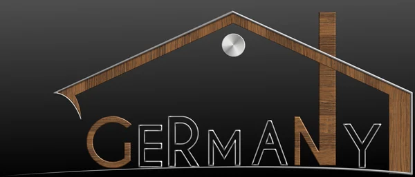 Niemcy z metalu i drewna profilu — Zdjęcie stockowe