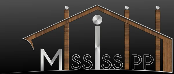 Mississippi s kovových a dřevěných profilů — Stock fotografie