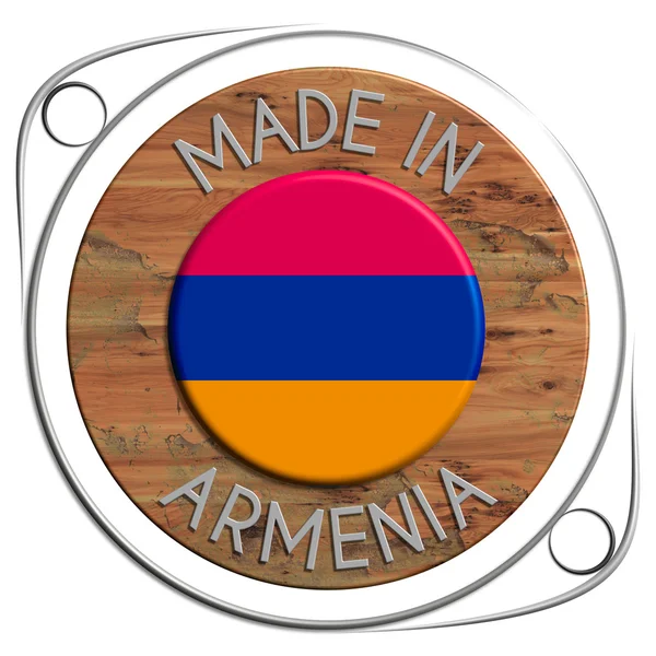 Made of metal and grunge wooden Armenia — Stock Photo, Image