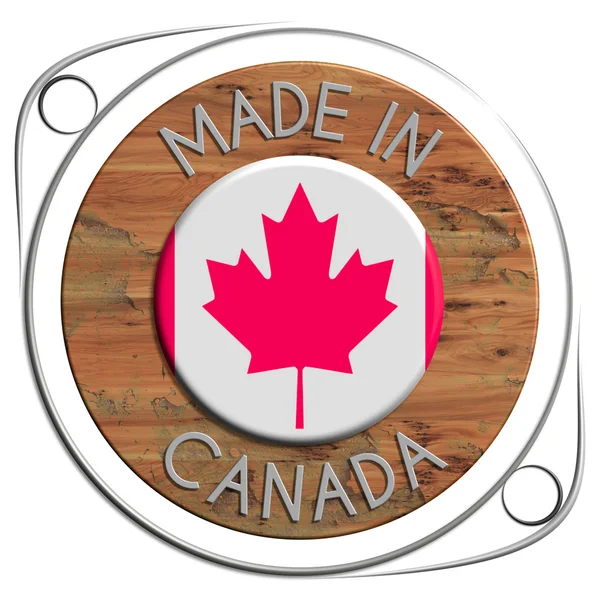 Wykonane z metalu i grunge Kanada drewniane — Zdjęcie stockowe