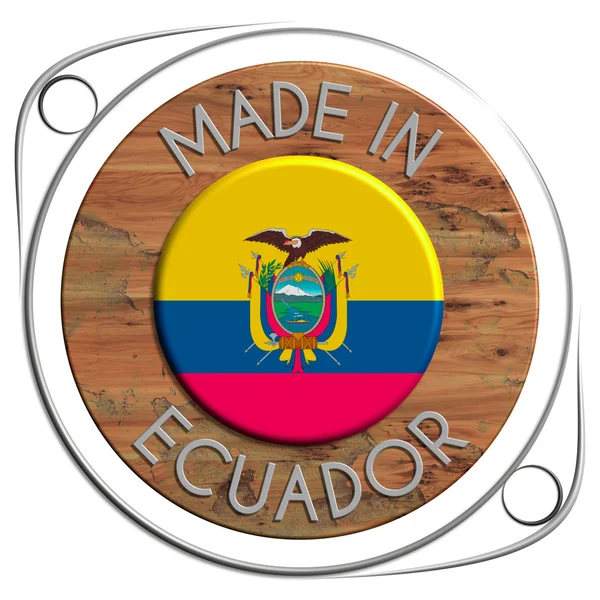 Gemaakt van metaal en grunge houten Ecuador — Stockfoto