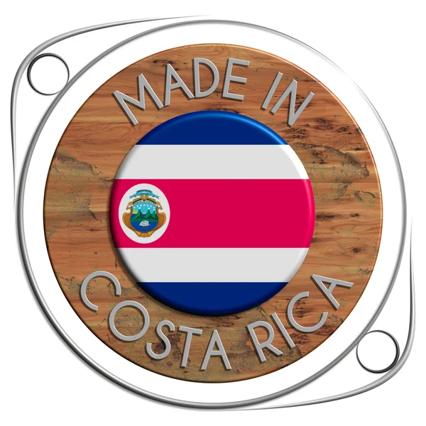 Gemaakt van metaal en grunge houten Costa-Rica — Stockfoto