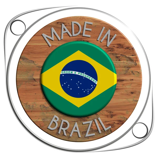 Made of metal and grunge wooden BRAZIL — Stockfoto