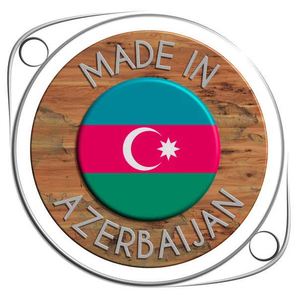 Made of metal and grunge wooden AZERBAIJAN — Stock Photo, Image