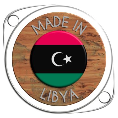 Metal ve grunge ahşap Libya yapılan