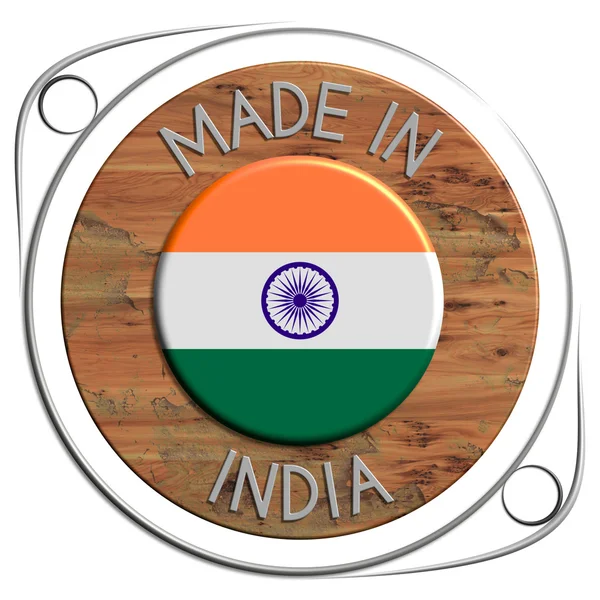 Made of metal and grunge wooden INDIA — Φωτογραφία Αρχείου