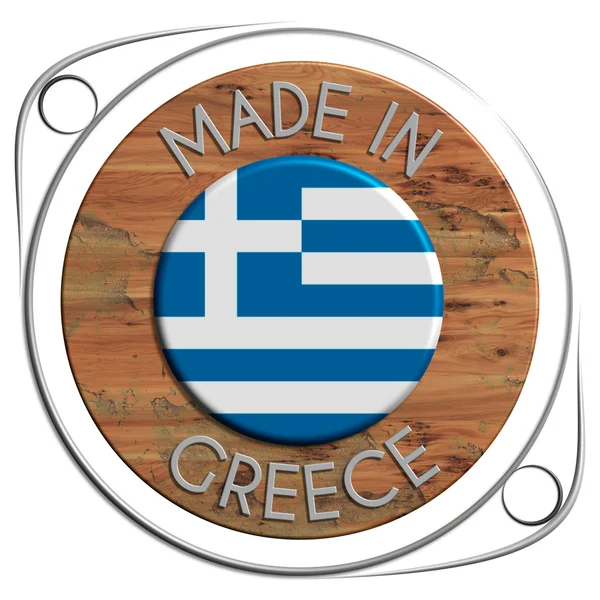 Made of metal and grunge wooden GREECE — Stock Photo, Image