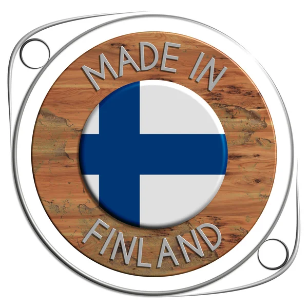 Wykonane z metalu i grunge Finlandia drewniane — Zdjęcie stockowe