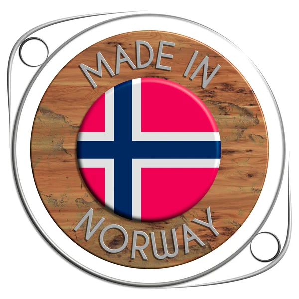 Made of metal and grunge wooden NORWAY — ストック写真