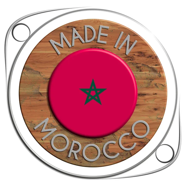 Made of metal and grunge wooden MOROCCO — Stock Photo, Image