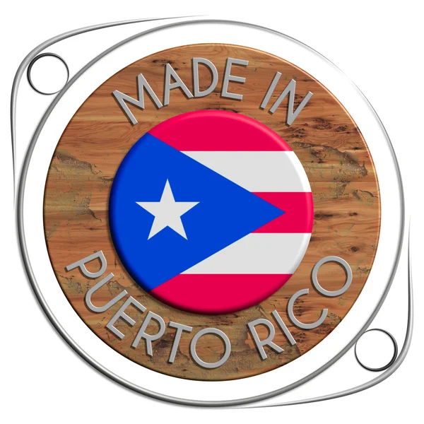 Made of metal and grunge wooden PUERTO RICO — Φωτογραφία Αρχείου