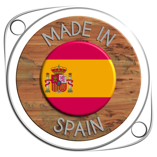 Made of metal and grunge wooden Spain — Stock Photo, Image