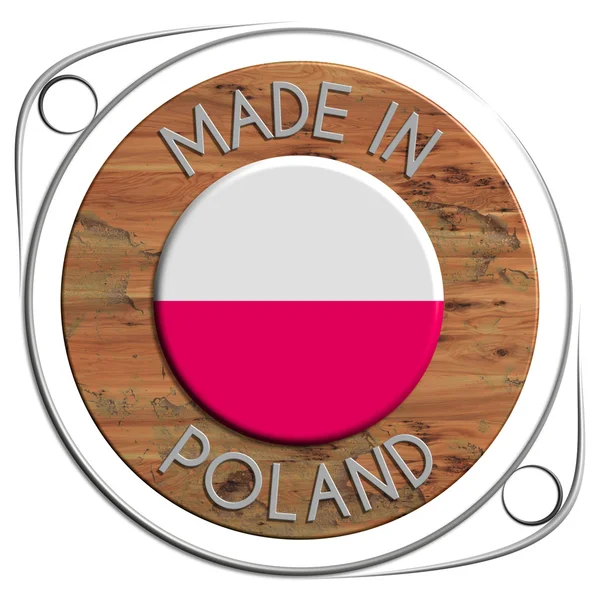 Made of metal and grunge wooden POLAND — Stockfoto