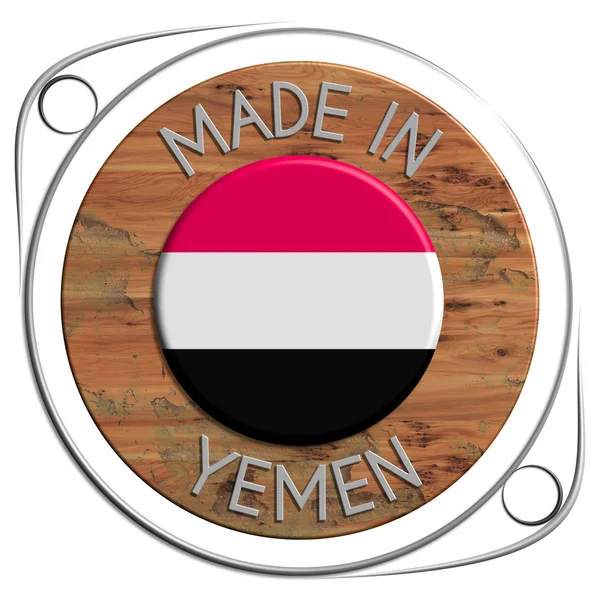 Made of metal and grunge wooden YEMEN — Stock Photo, Image