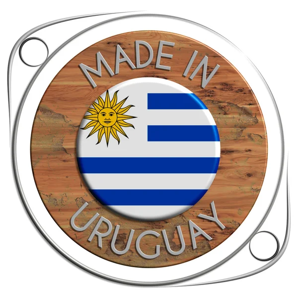 Fabricado en metal y madera grunge URUGUAY — Foto de Stock