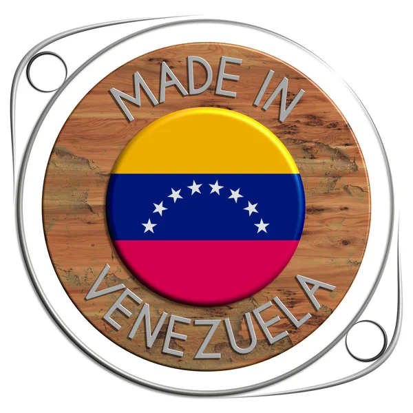 Gemaakt van metaal en grunge houten Venezuela — Stockfoto