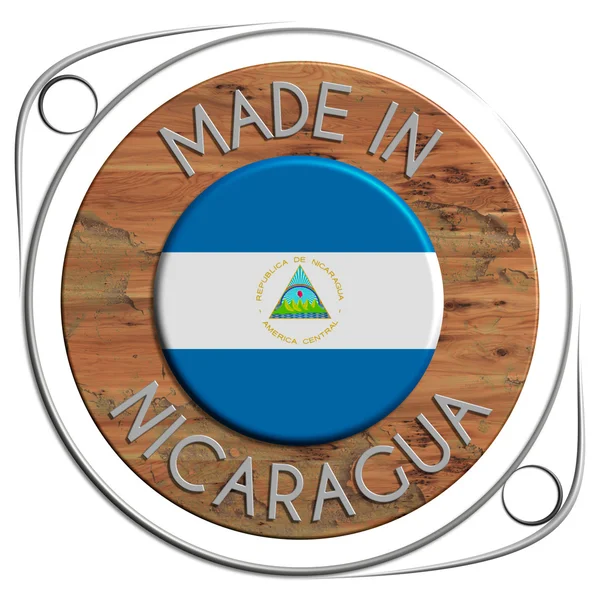 Made of metal and grunge wooden NICARAGUA — Stockfoto