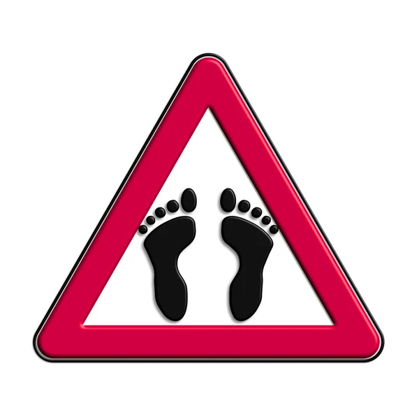 Warning or caution symbol with pedestrians — Φωτογραφία Αρχείου