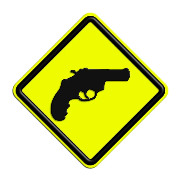 警告或黑色和黄色警告标志劫案 — 图库照片